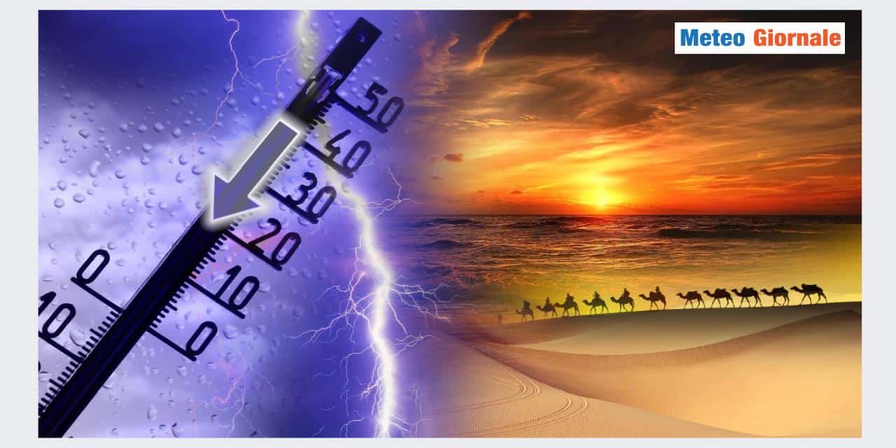 Meteo instabile e temperature in calo, solo un break dal caldo