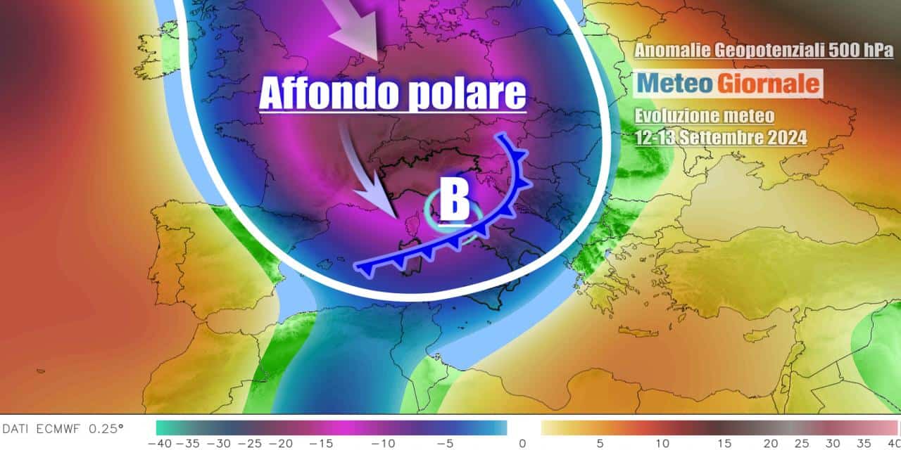 Burrasca di maltempo autunnale e freddo precoce