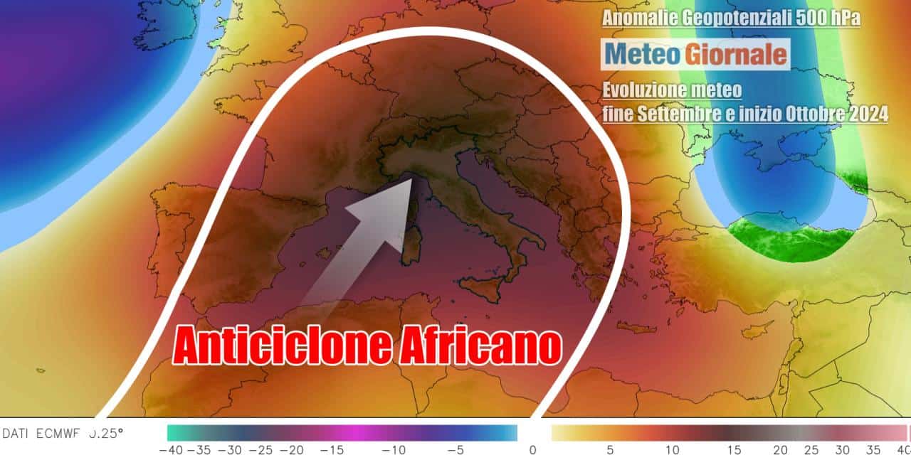 Avvio di Ottobre con l'anticiclone africano