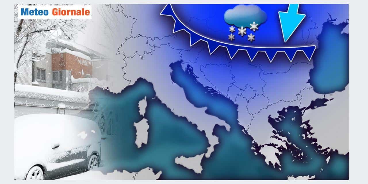 Aria gelida richiamata verso ovest in caso di anticicloni di blocco sul Nord Europa
