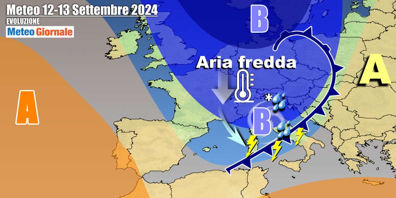 Fase perturbata e fredda sull'Italia