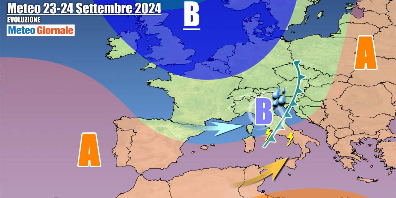 Passa una perturbazione ad inizio settimana
