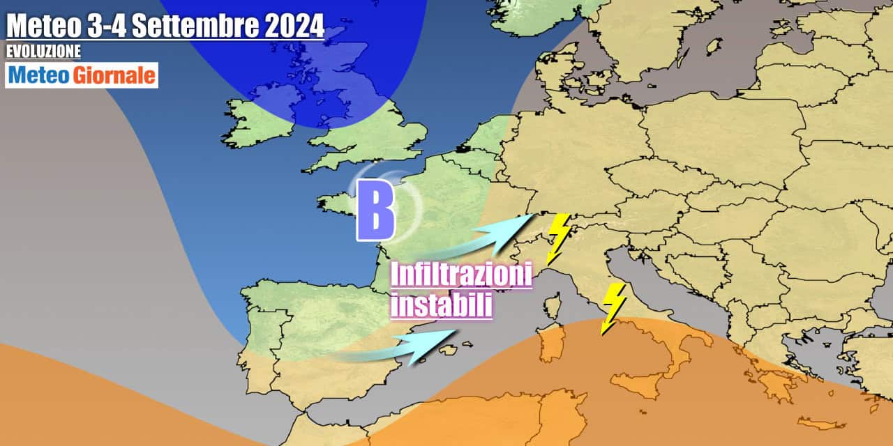 Italia tra caldo e temporali