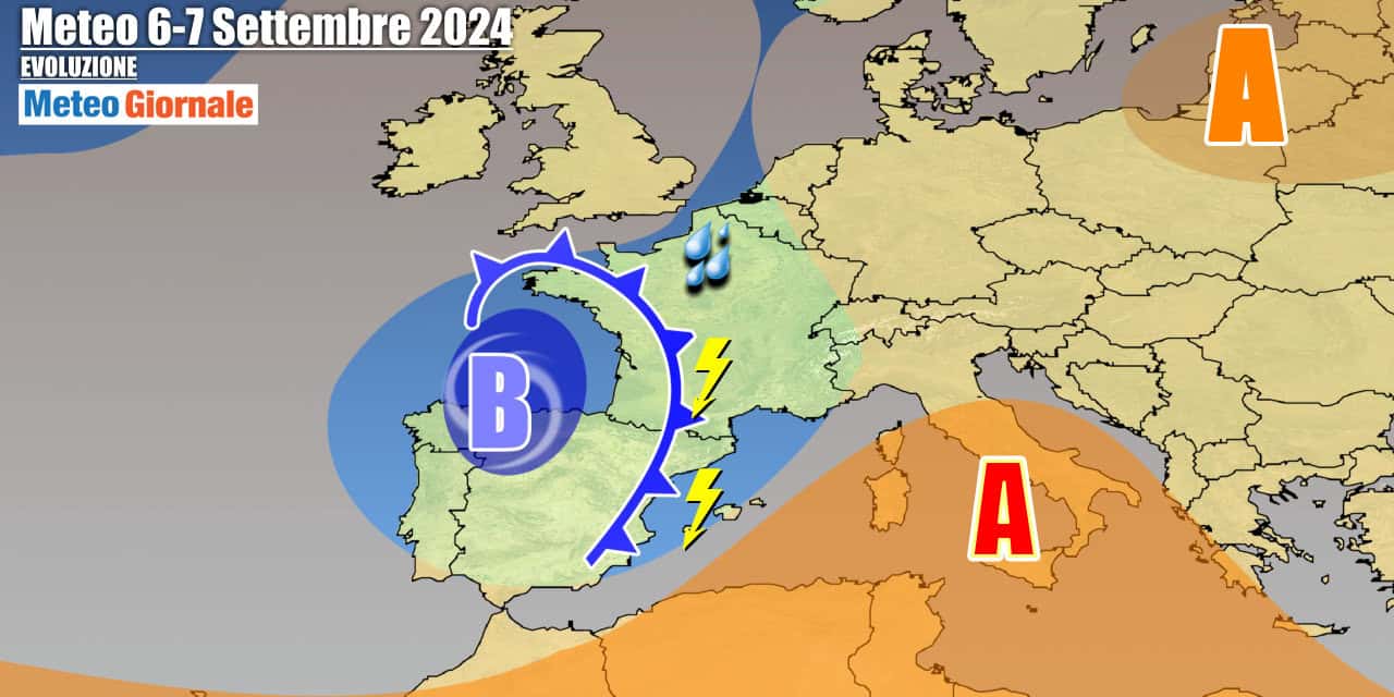 Il tempo si guasterà sull'Italia in modo netto da domenica 8 Settembre