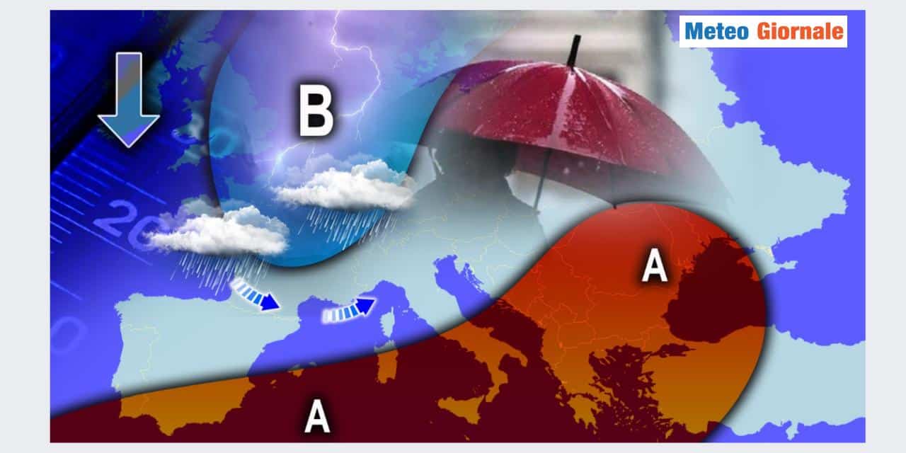 Fronte di maltempo si getterà sul Mediterraneo