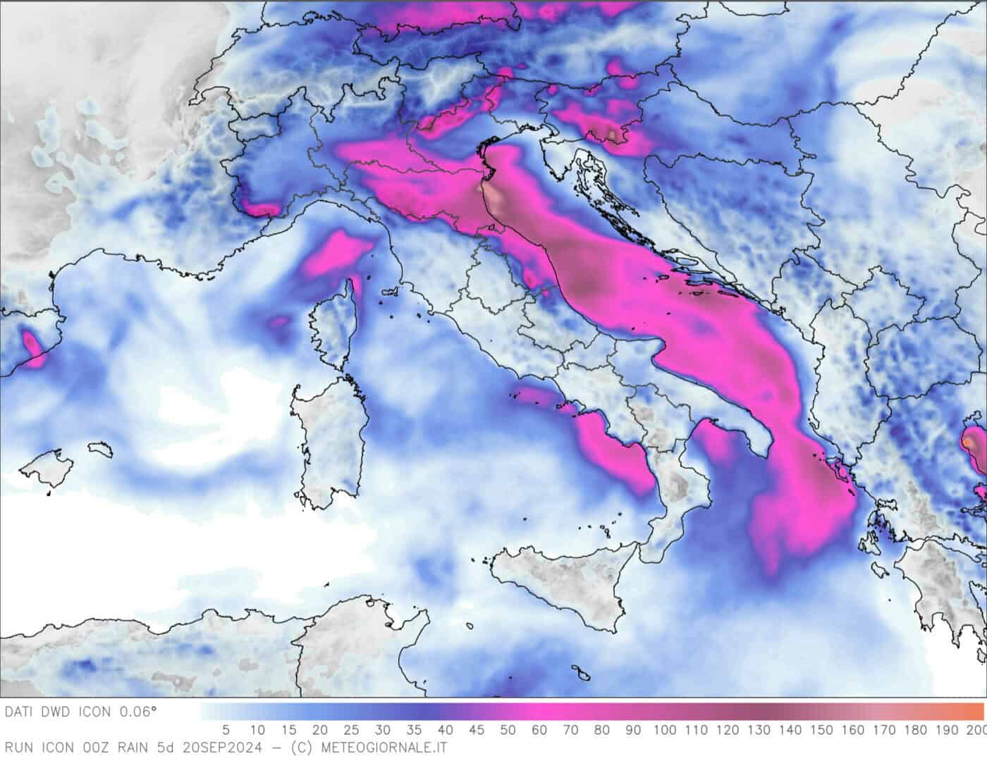 piogge previste 15 lkj