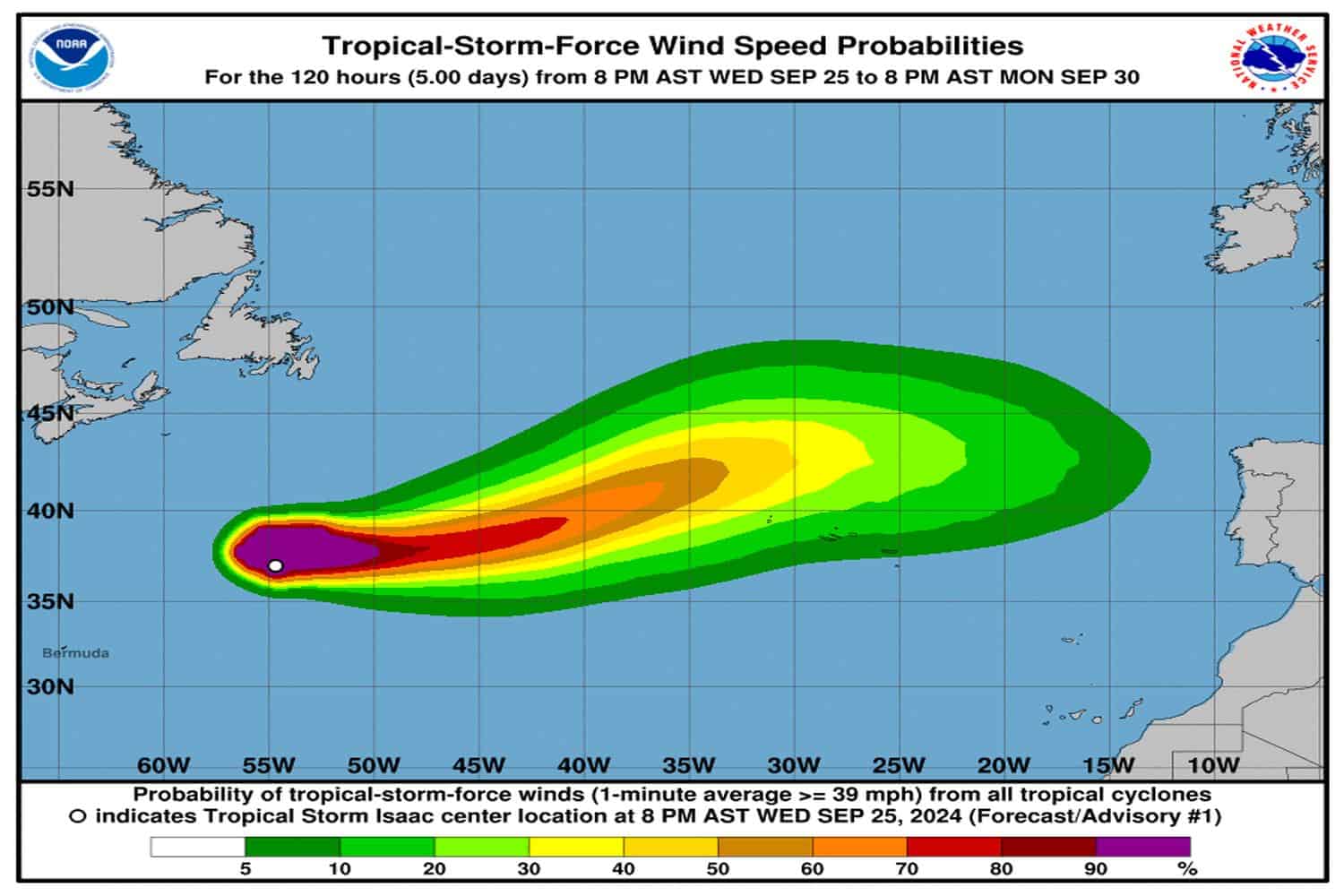 Isaac: una tempesta tropicale in rotta verso l’Europa, le previsioni