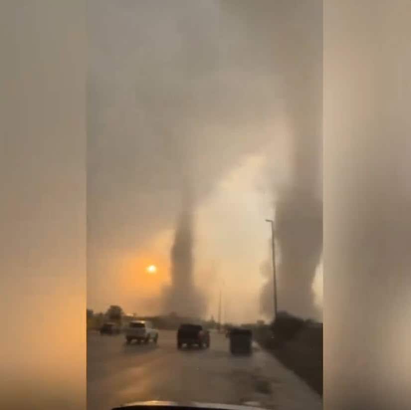 Emirati Arabi Uniti, due tornado gemelli. Mai visti prima. Video meteo