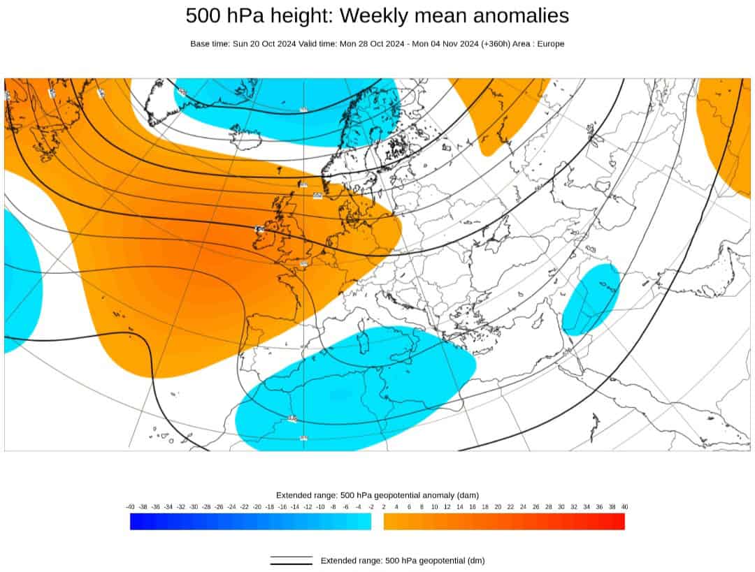 Anomalie di pressione 500 hpa Halloween