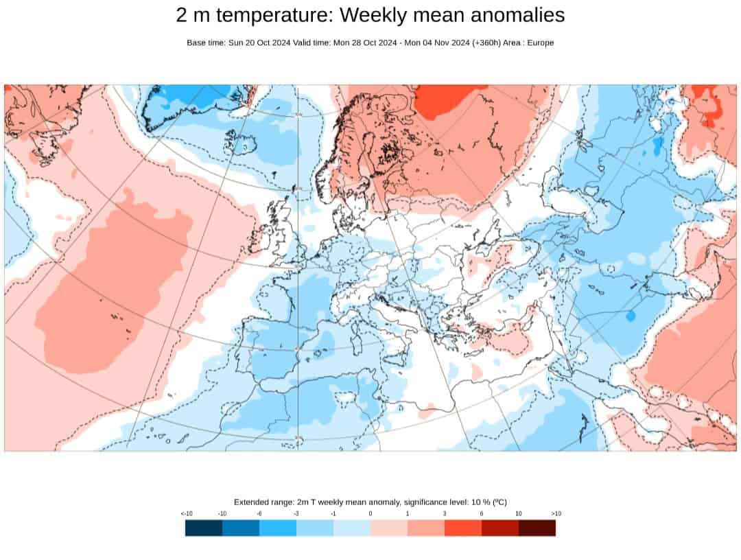 Anomalie di temperatura halloween
