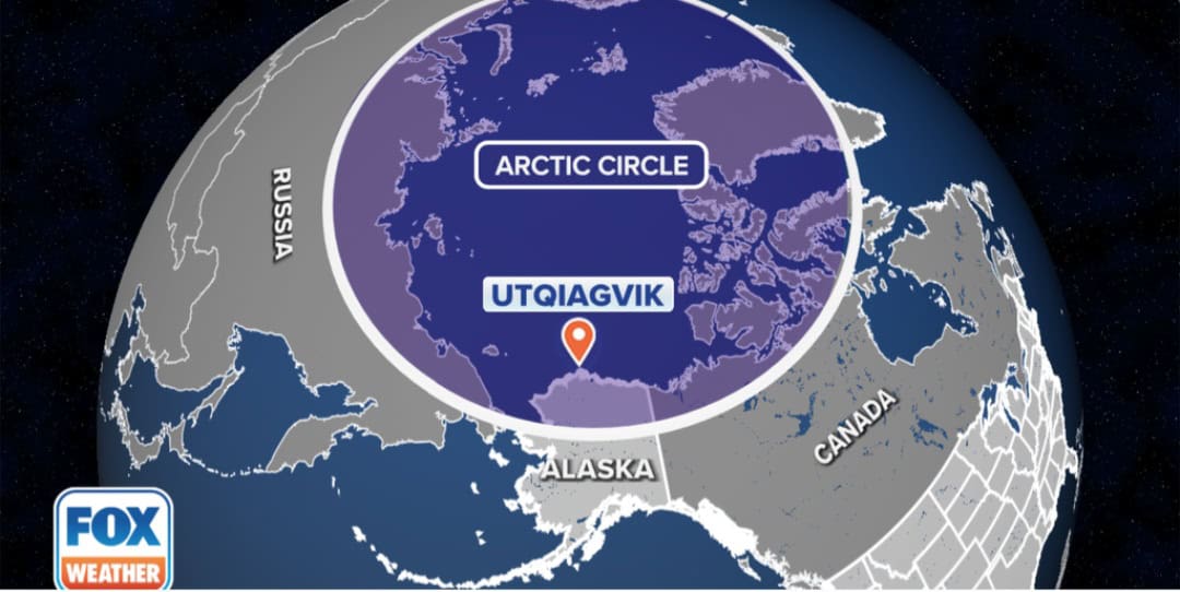 Notte polare Alaska mappa