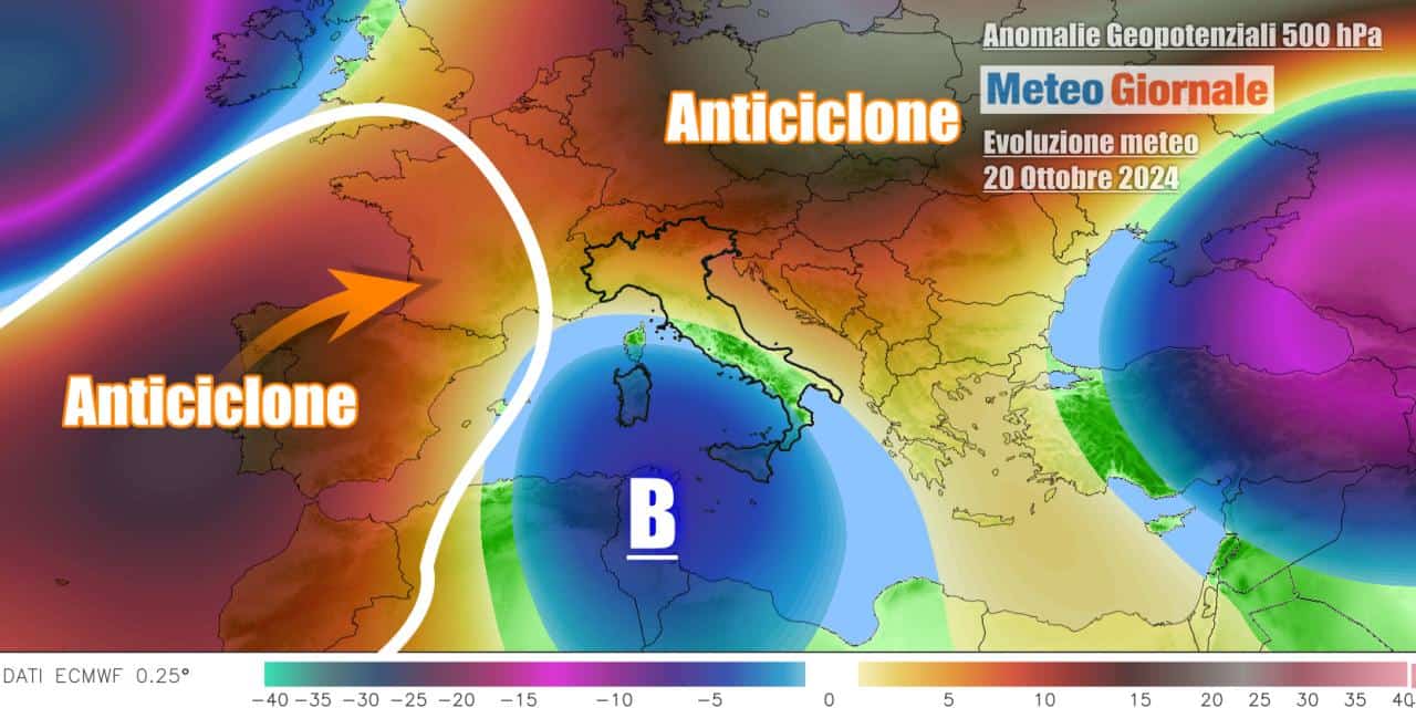 Prossima settimana anticiclonica