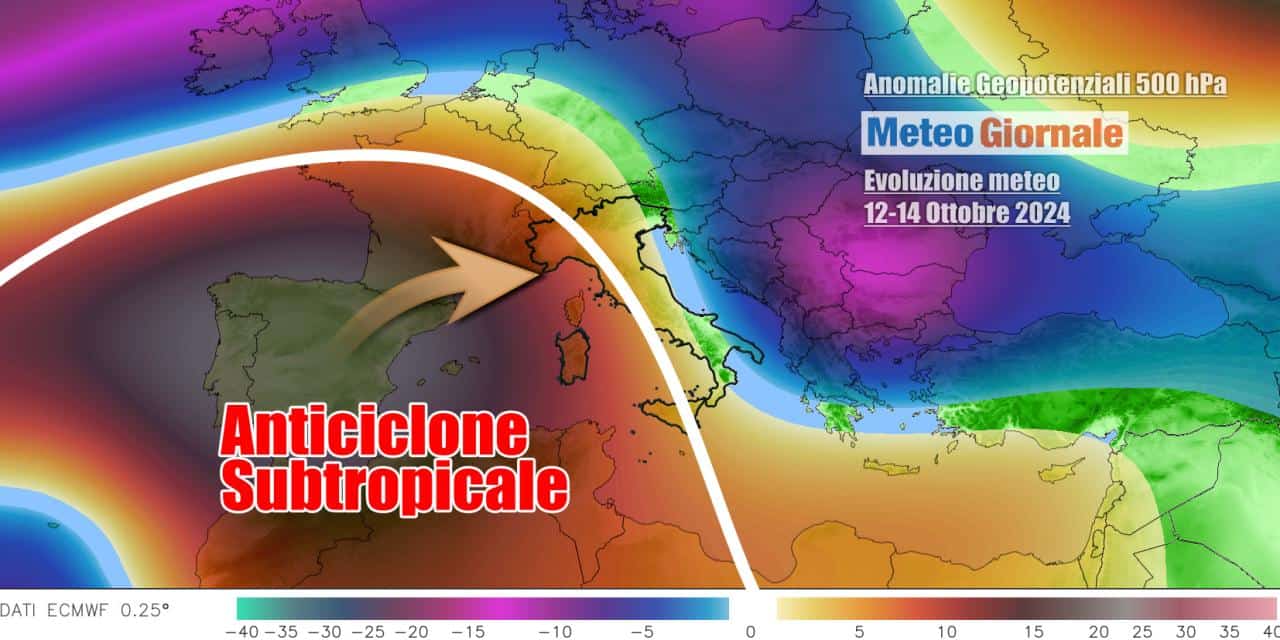 Verso un periodo più caldo e possibile anticiclone forte verso metà Ottobre