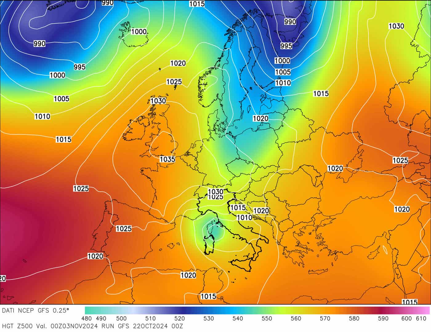 Tendenza meteo a lungo termine: primi segnali e prime indicazioni per il Ponte di OGNISSANTI!