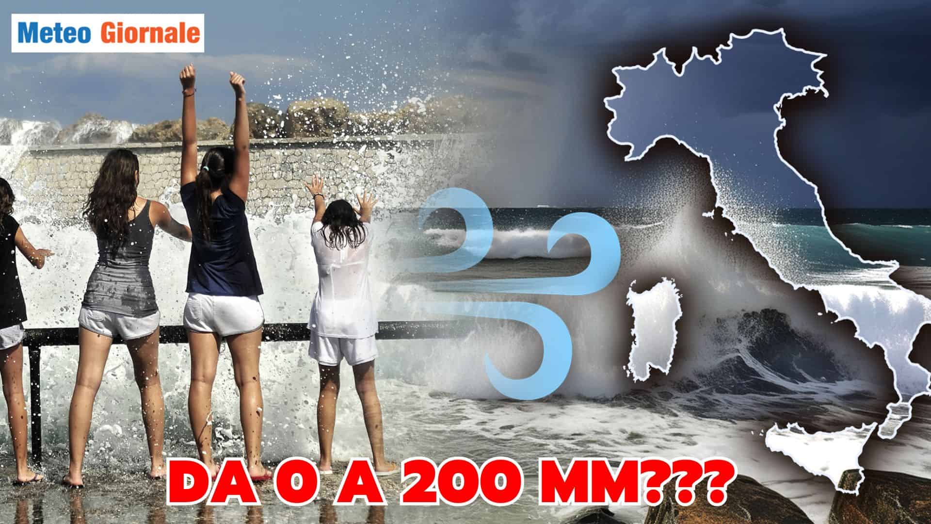 Meteo, Maltempo in arrivo: Nord e Centro sotto piogge intense, al Sud solo le ‘briciole’