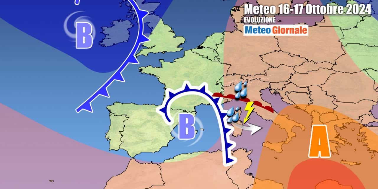 Peggiora da mercoledì 16