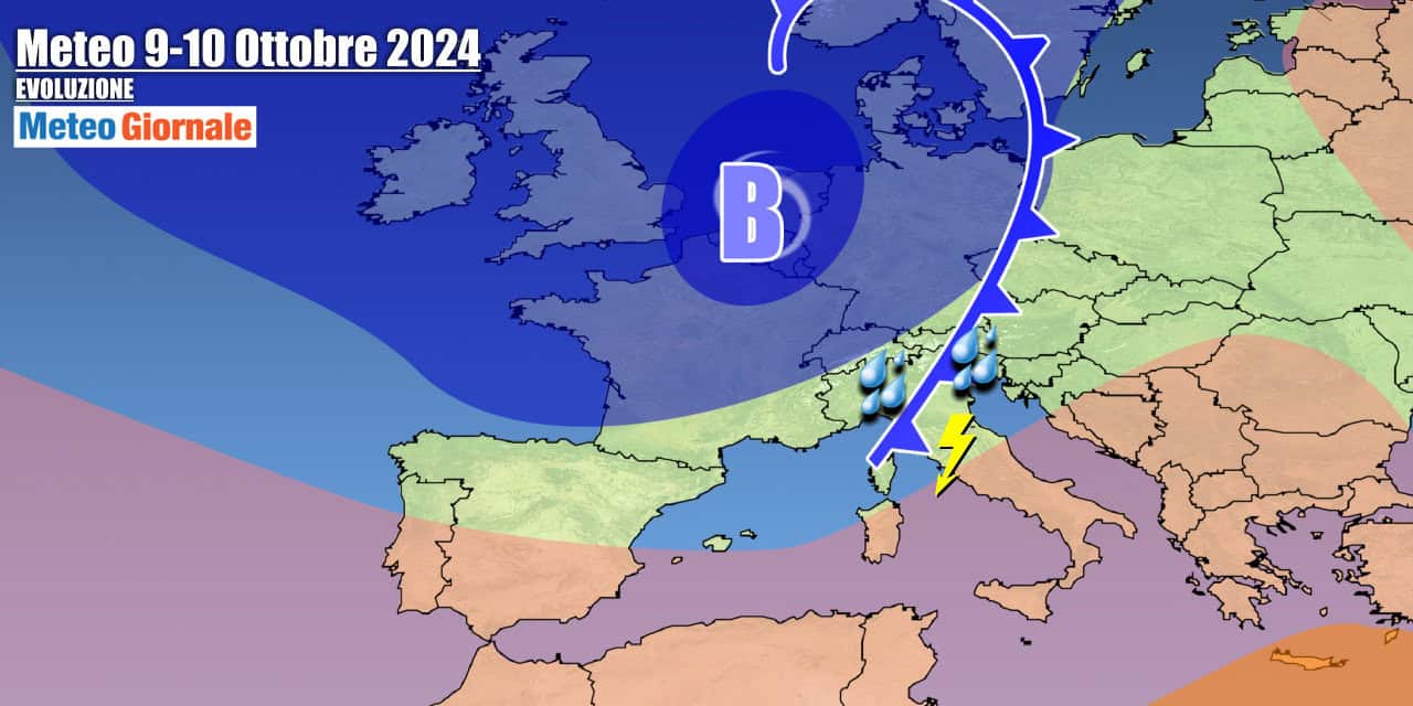 Italia divisa in due a metà settimana