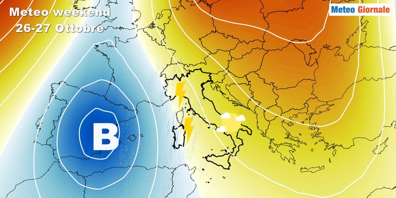 meteo weekend 26 27 ottobre