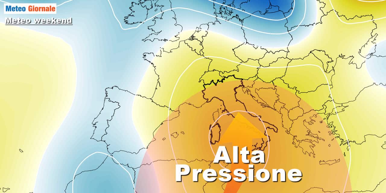 Previsioni meteo weekend: torna l’alta pressione, ecco dove avremo più sole