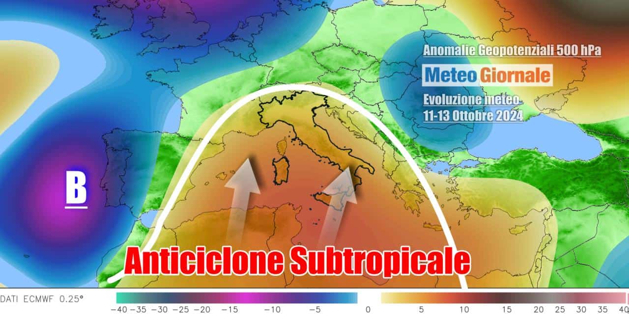Anticiclone e ottobrata in vista