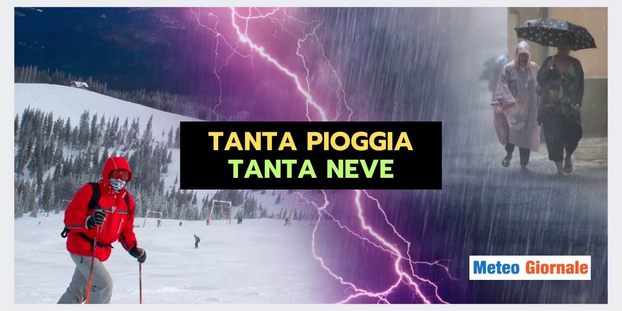 Meteo seconda metà di Novembre pieno di PIOGGIA E NEVE