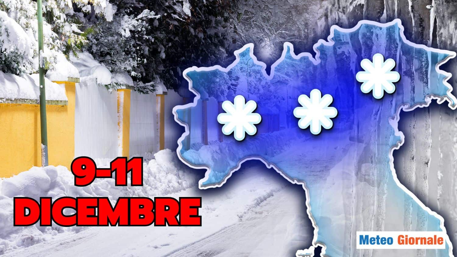 Meteo, Sorpresa Invernale: NEVE in pianura tra 9 e 11 Dicembre