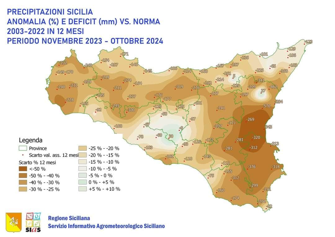 Sias sicilia anomalie precipitazioni