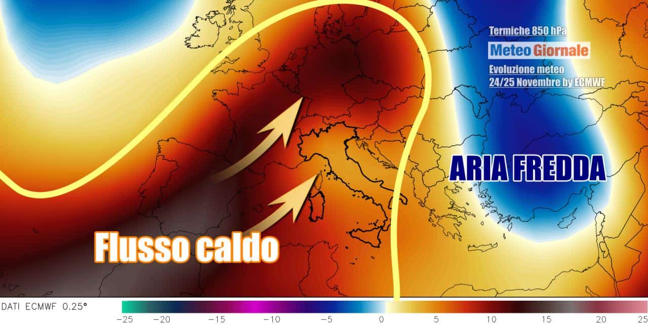 Flussi subtropicali in risalita in seno ad un promontorio anticiclonico