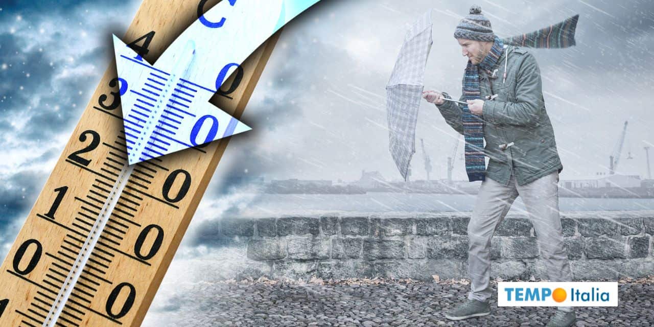 Irrompe il gelo Venerdì, pioggia a catinelle, grandinate e neve