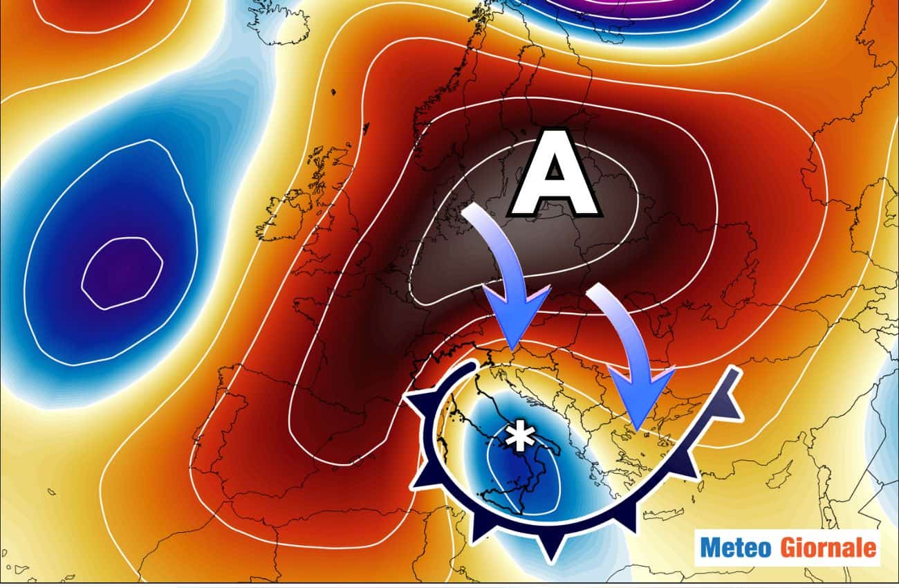 Weekend di Maltempo con Pioggia e NEVE, Freddo dalla Russia