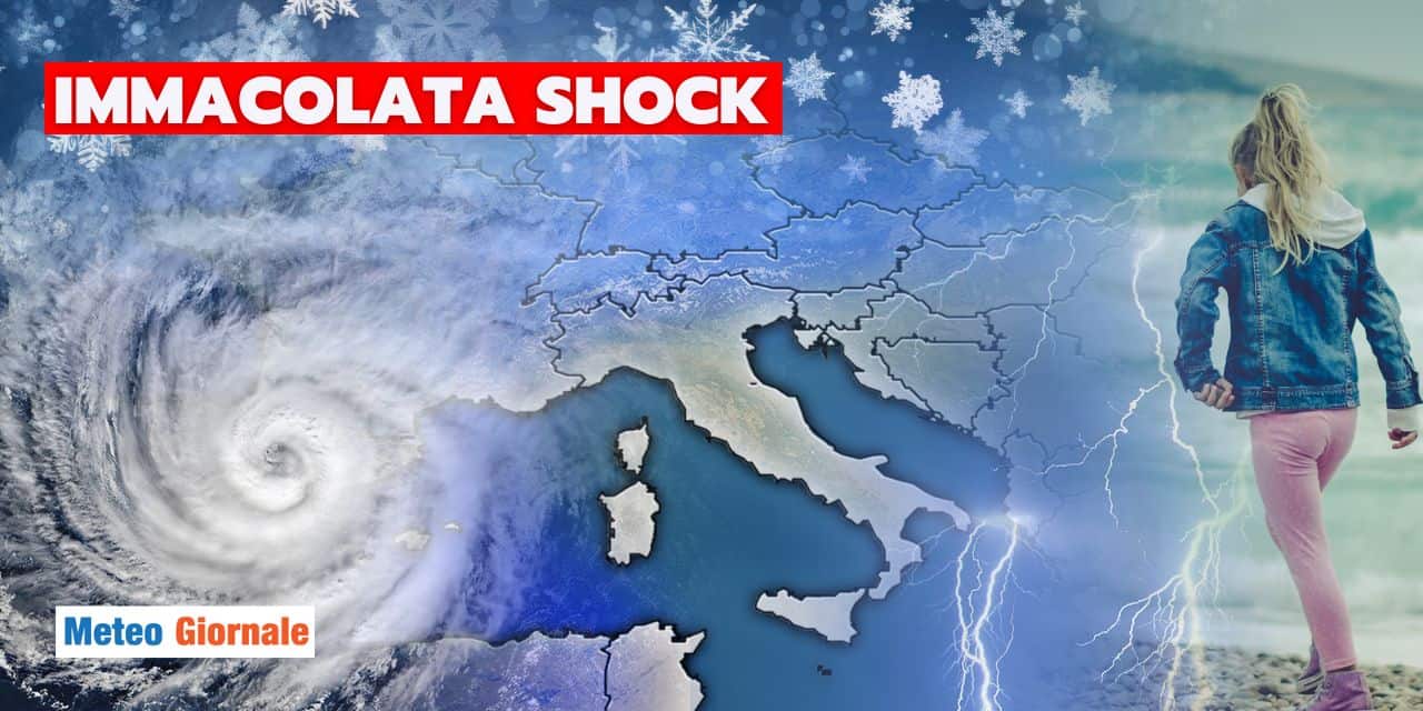 Meteo: depressione dell’Immacolata, 8 Dicembre tra nubifragi e neve