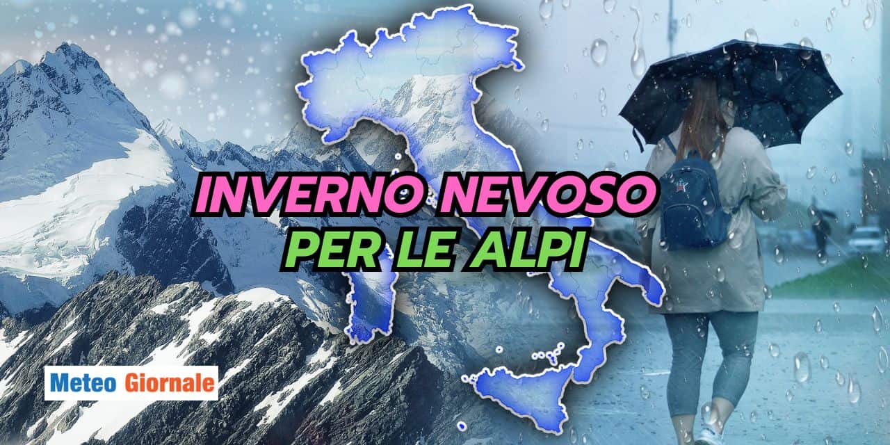 inverno nevoso per le alpi