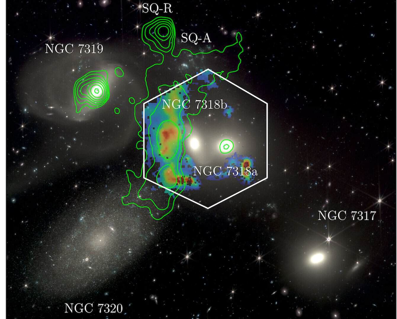 Quintetto di Stephan: uno schianto galattico a 3,2 milioni km/h