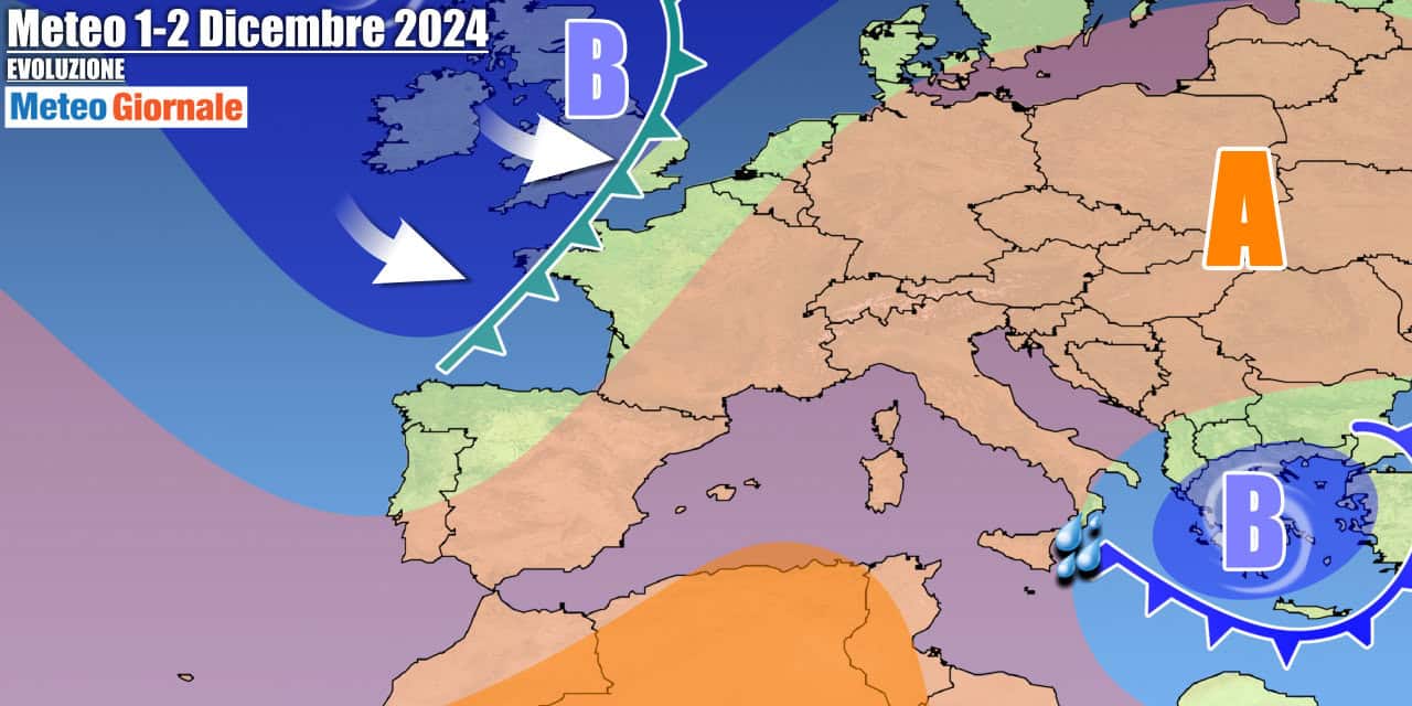 Dopo la fase fredda incombono fronti dall'Atlantico