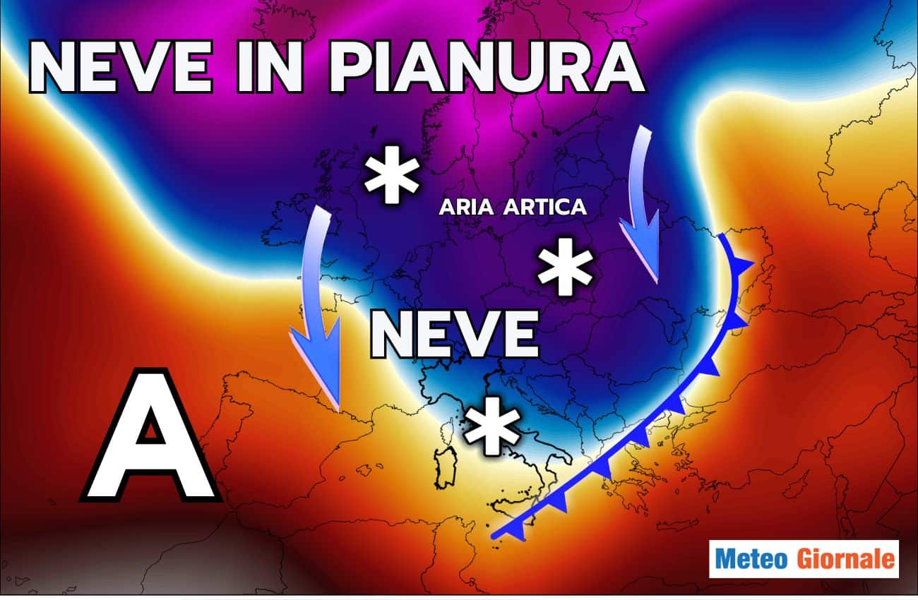 Meteo: Blitz Artico, improvvisamente INVERNO. Neve fino in pianura