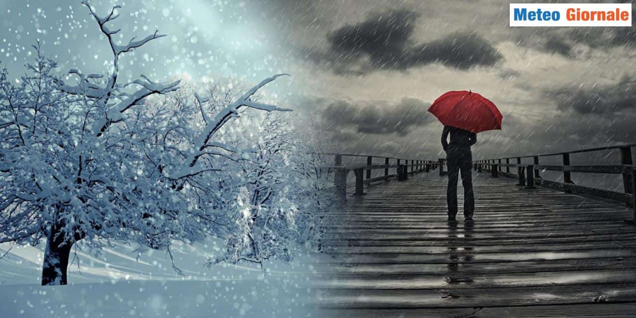 Meteo: vortice freddo in arrivo e riecco le piogge, ma anche la neve