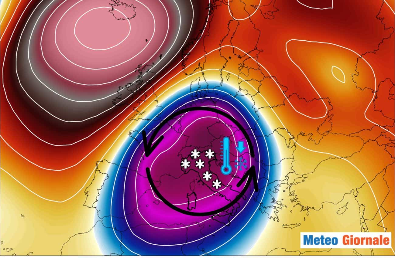 Previsioni Meteo: intenso VORTICE FREDDO entro fine Week-End
