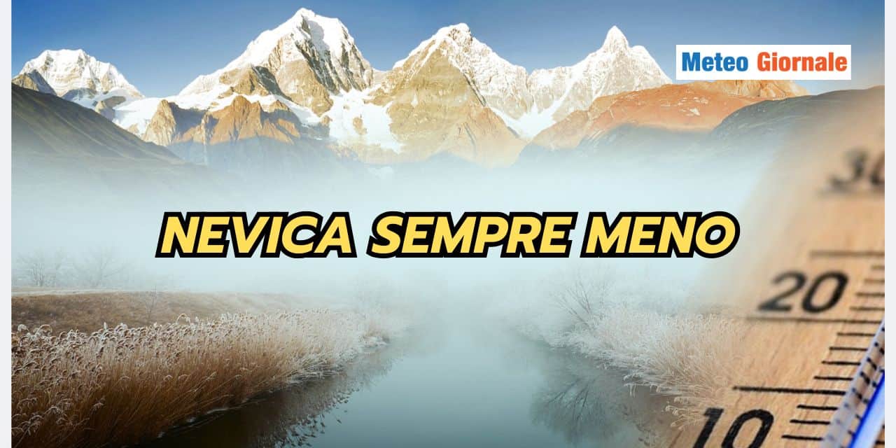 Nevicate in pianura quasi azzerate: un dramma meteo evidente