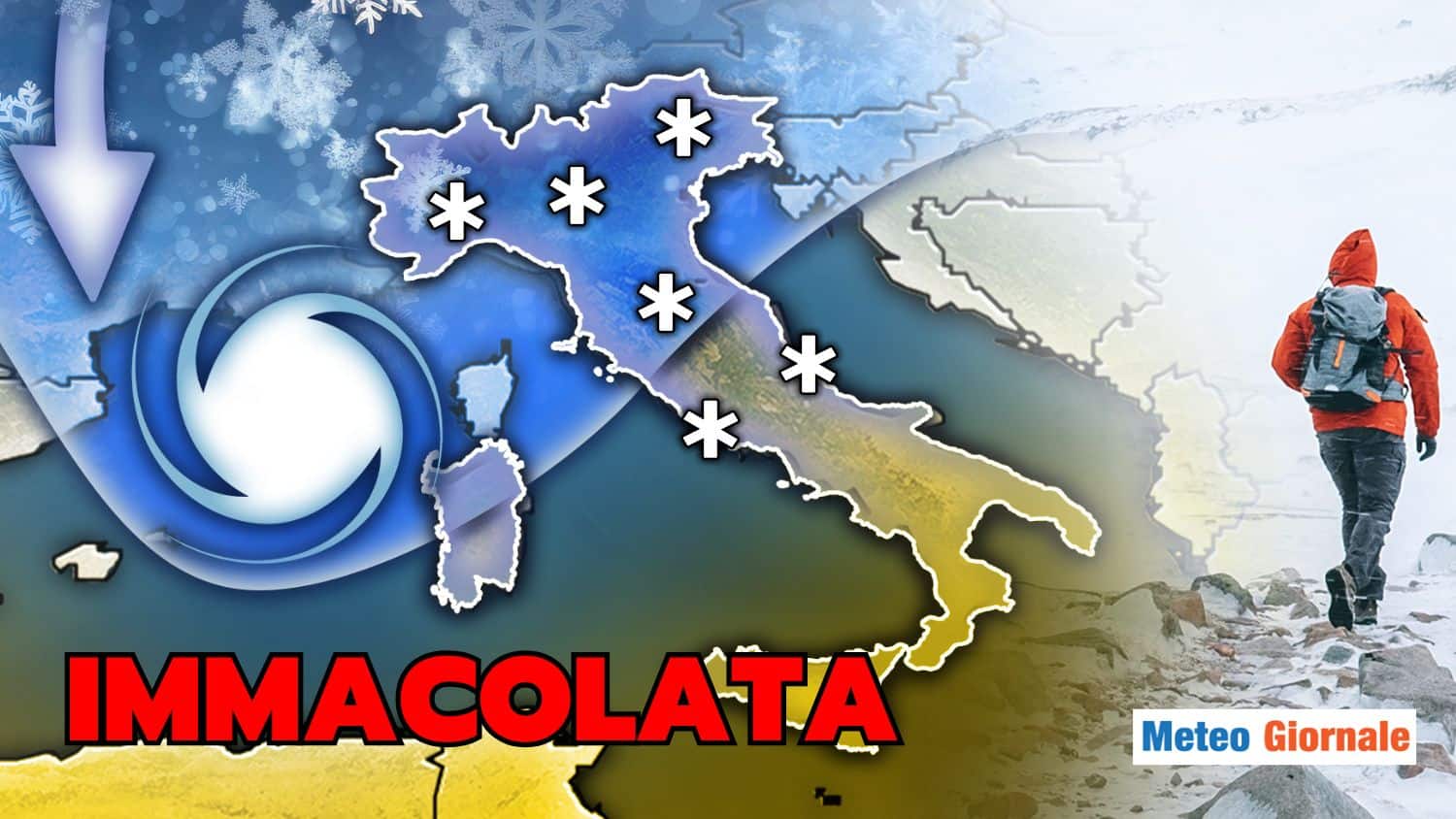 Meteo, Previsioni Immacolata: Ciclone mediterraneo e Neve in vista