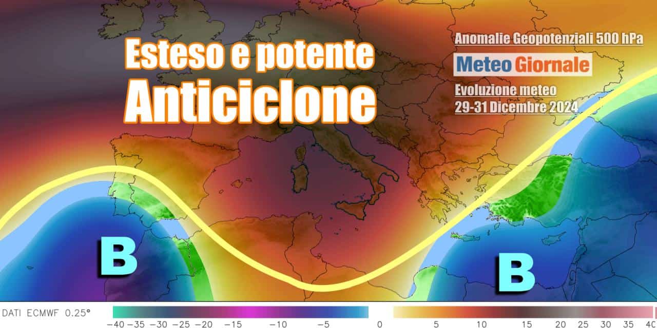 Potente Anticiclone in espansione verso l'Italia
