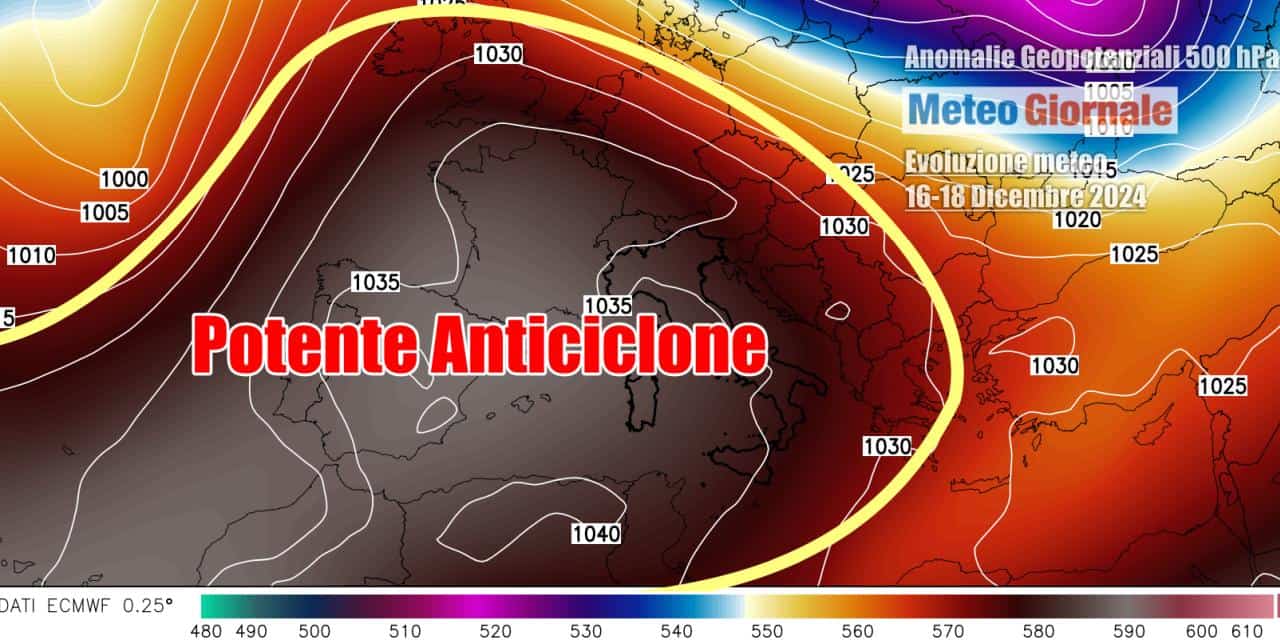 Meteo: cambia tutto da Lunedì 16 con l’Anticiclone, l’Inverno va in pausa