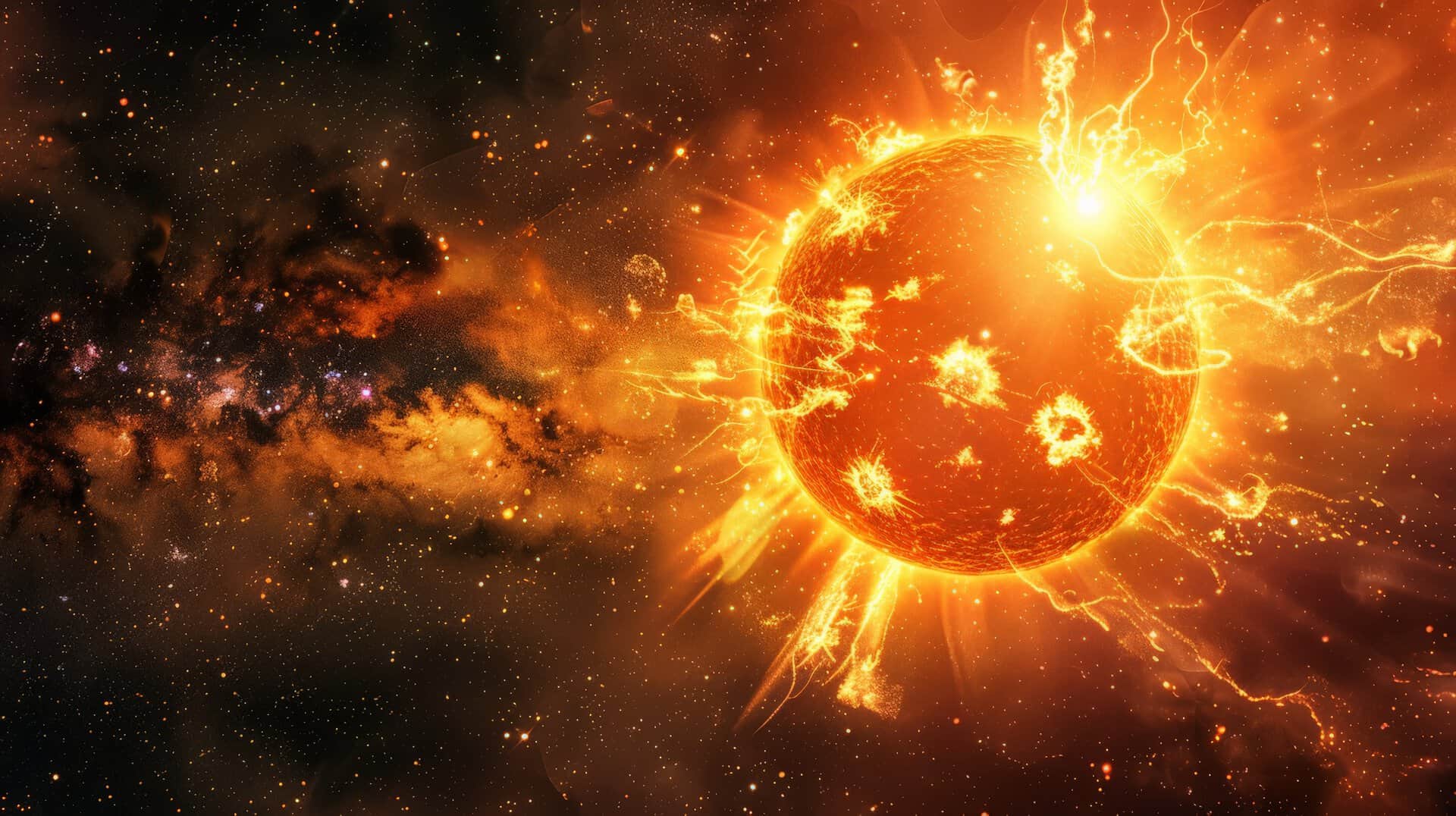 Eruzione solare: un potente brillamento illumina lo spazio, l’impatto sulla Terra
