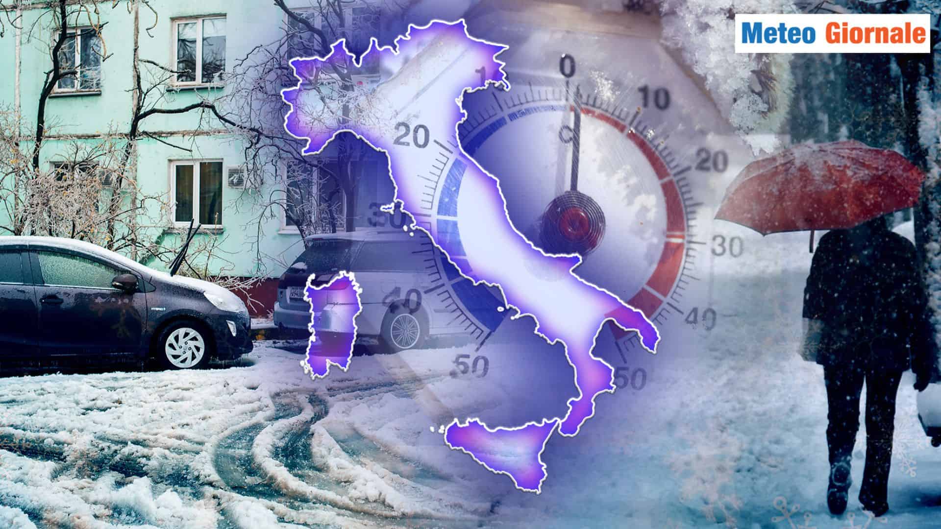 Italia gelata: METEO Dicembre segna il ritorno della neve