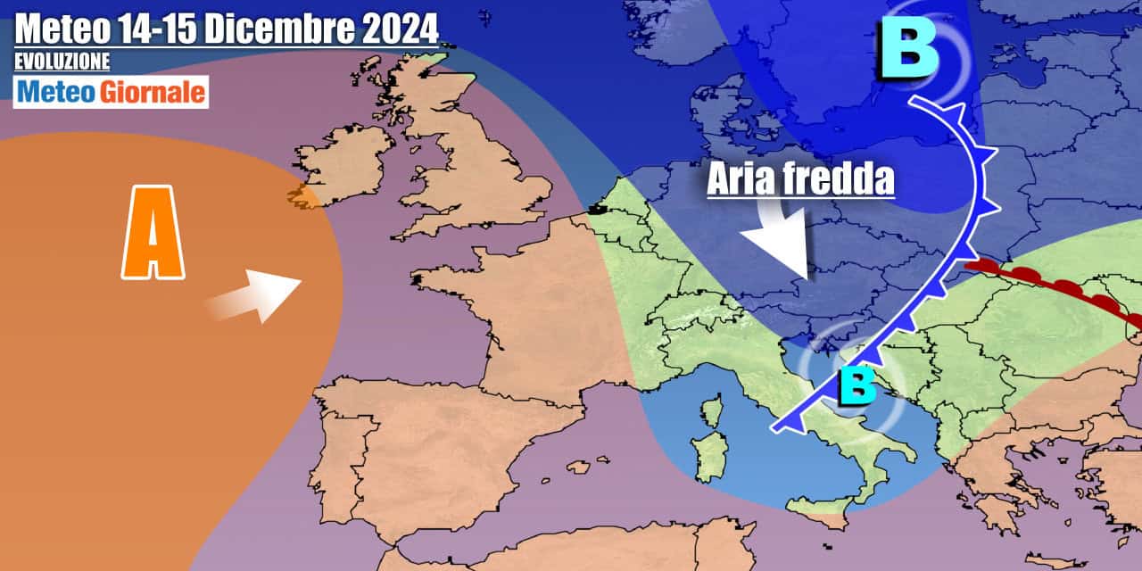 Meteo 7 Giorni: nuova perturbazione con pioggia e neve, poi stop Inverno