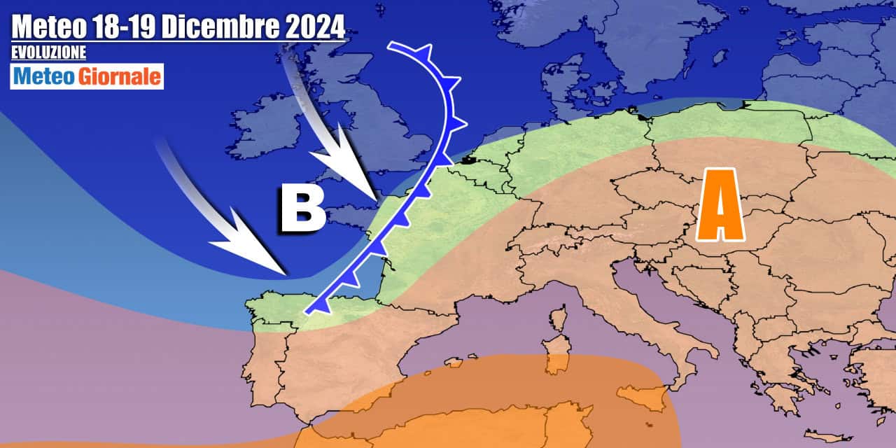 Perturbazione verso l'Italia