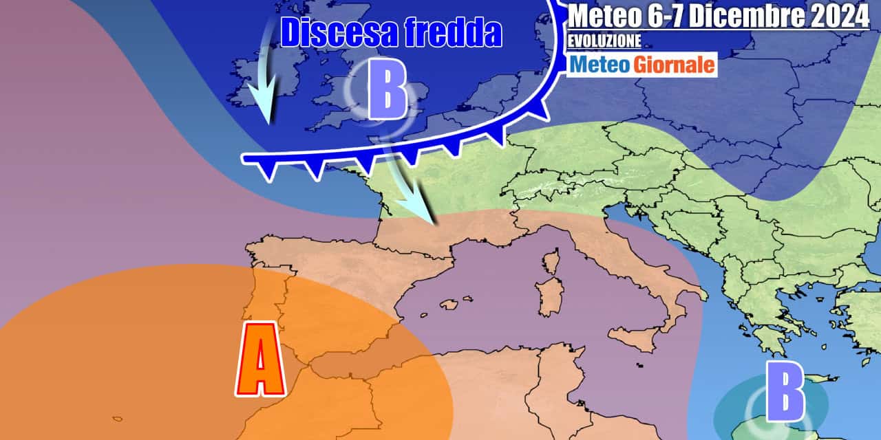 Peggioramento invernale nel weekend