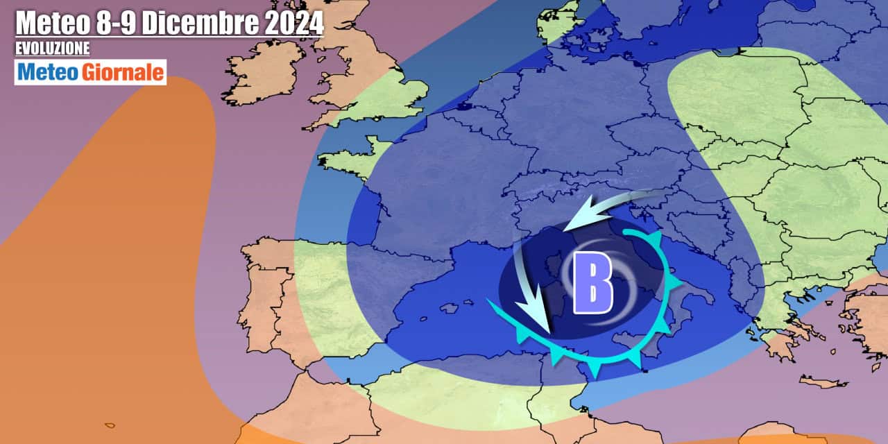 Vortice freddo stringerà l'Italia in una morsa