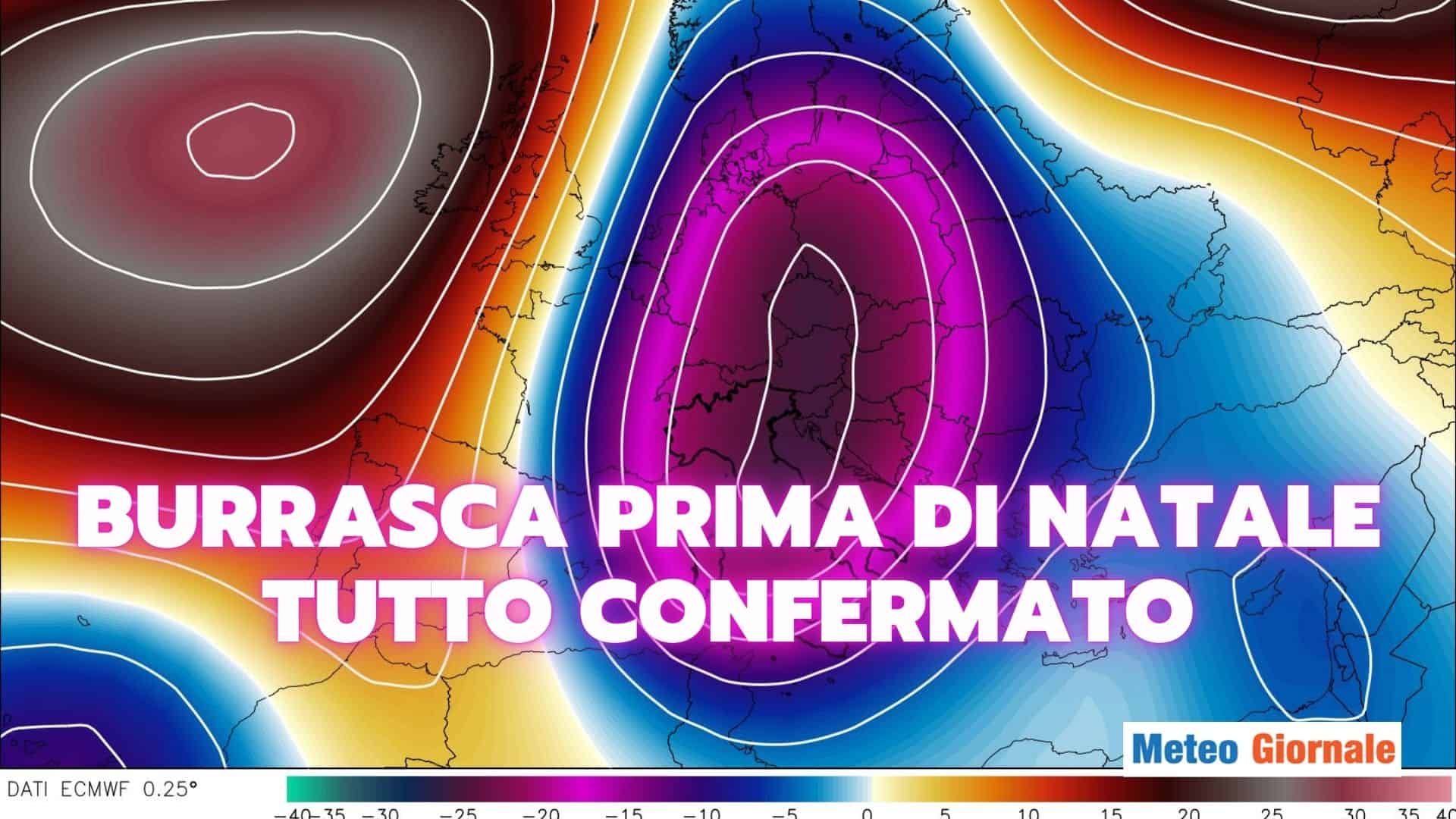 Weekend burrascoso: il meteo si scatena prima di Natale