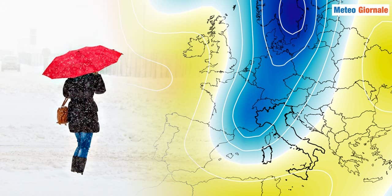 Previsioni meteo: imminente peggioramento, arrivano anche freddo e neve