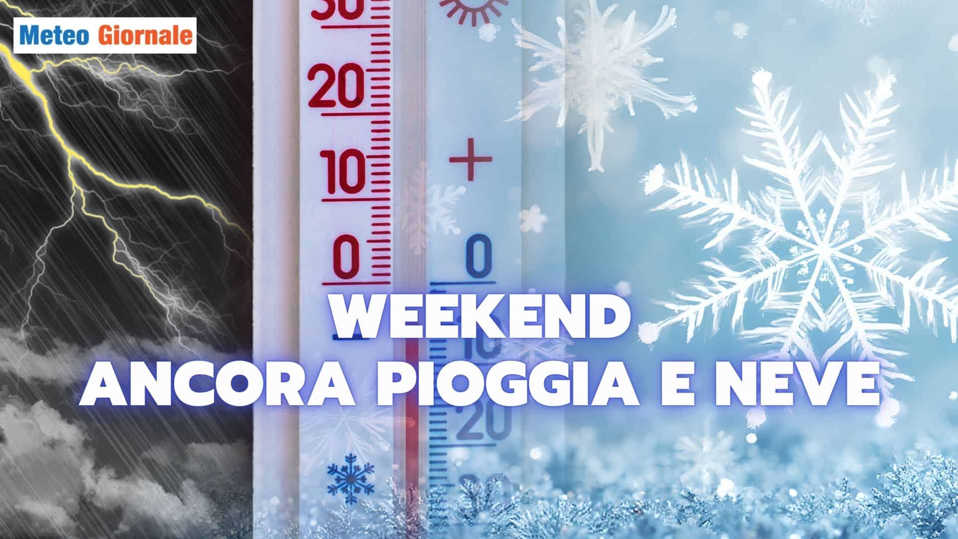 Meteo: perturbazione nel weekend, pioggia Sabato, Domenica arriva la neve